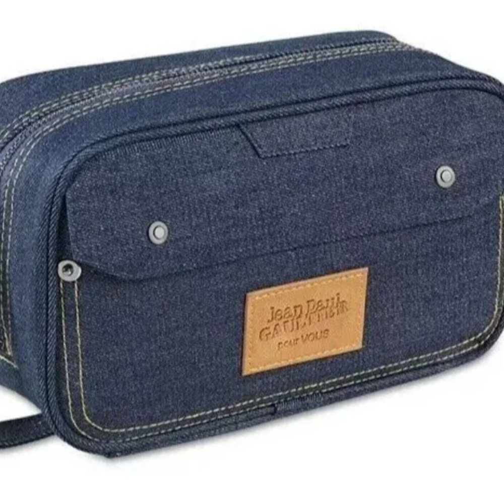 Jean Paul gaultier pour VOUS man  Denim Beauty shave  bag